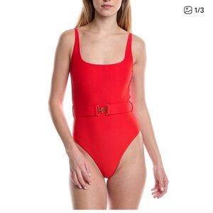 Pq Swim Womens  Lucia Belted One-Piece, Red